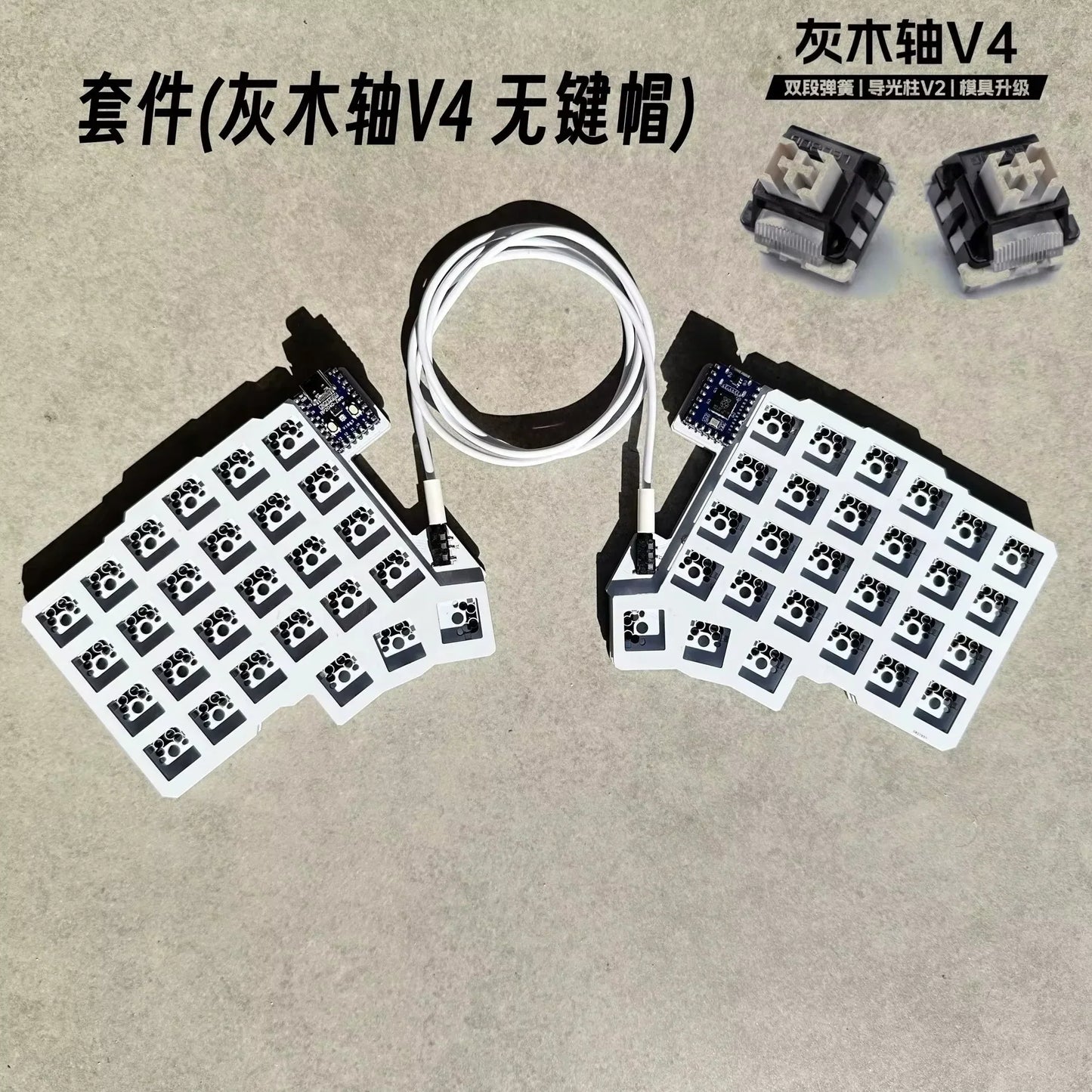 Silakka54 Split Wired Hot-Swap Keyboard — Ergonomic RP2040zero, QMK/VIAL Supported, Custom PC Gamer Accessory