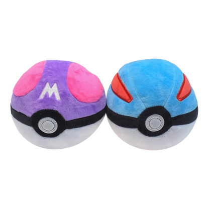 Master Ball, Great Ball & Ultra Ball Plush Toys – Soft Stuffed Backpack Pendant & Birthday Decoration Gift