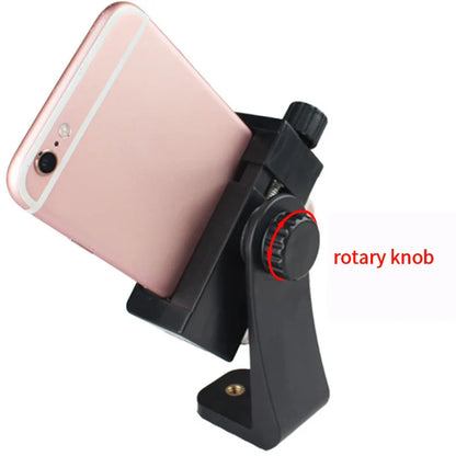 Rotatable Tripod Phone Mount Holder with Standard Screw Adapter, Digital Camera Bracket, Compatible with iPhone and Most Cellphones