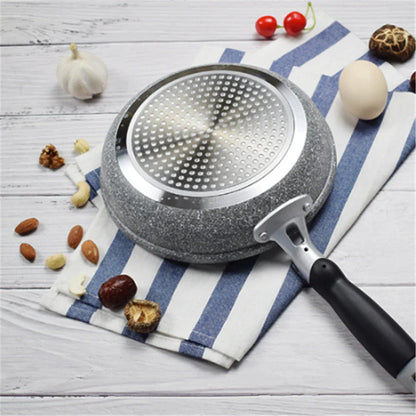 Durable Stone Frying Pan - Non-Stick Wok Skillet Cauldron in 20/24/26/28cm Sizes for Induction Cooker, Gas Stove, and Home Use