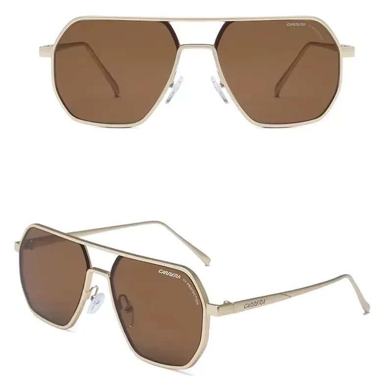 Vintage Retro Sports Sunglasses — Metal Frame Eyewear with UV400 Protection