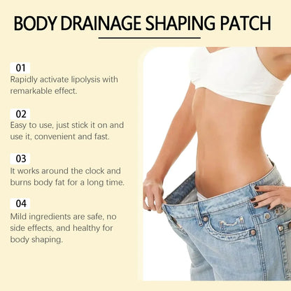 Body Shaping Patches – Fast Fat Burning & Lymphatic Slimming Stickers for Stomach & Belly, Reduce Swelling for Men & Women