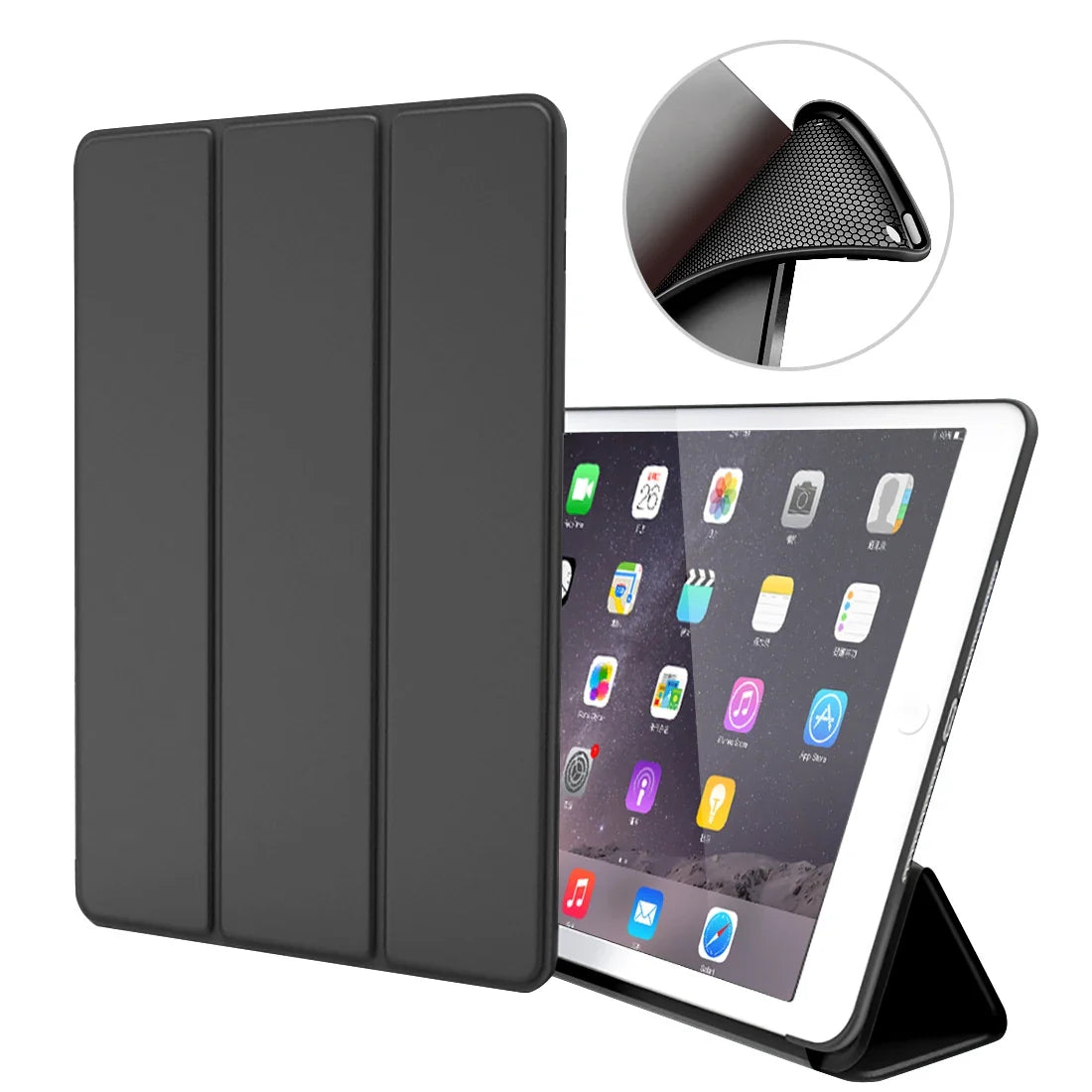 Smart Wake Leather Flip Case for iPad Pro 10.5" 2017 – Tri-Fold Stand Protective Cover for A1701 A1709 A1852 Tablet Sleeve