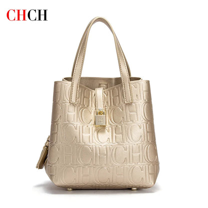 CHCH Women's Tote Bag - New Steel Embossed Handheld Bun Shopping Bag for Mothers