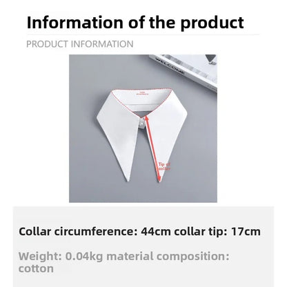 Hot-Selling Solid Color Fake Collar Decoration – Creative All-Match Fashion Detachable Shirt Collar Accessory for Stylish Look