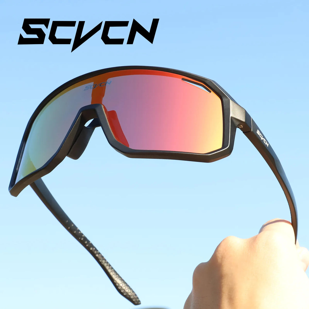 SCVCN Cycling Sunglasses for Men and Women - MTB Road Bike, Driving Goggles, Outdoor Sports Running Glasses UV400, Hiking Eyewear