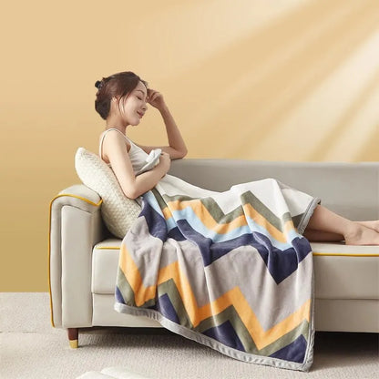 Extra Soft Flannel Blanket - Thickened Nap and Air Conditioning Blanket