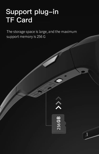4K HD Smart Glasses Camera — Eyewear Camcorder for Driving, Cycling & Outdoor Video Recording