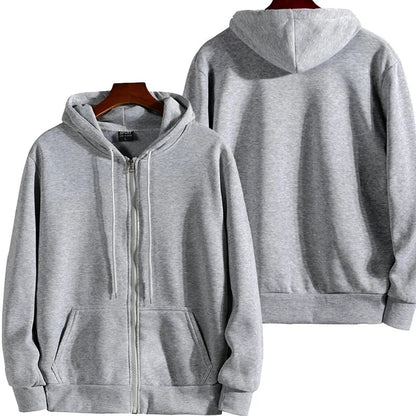 Men’s Zipper Hoodie – Autumn Winter Long Sleeve Casual Sportswear Hooded Sweatshirt Loose Fit