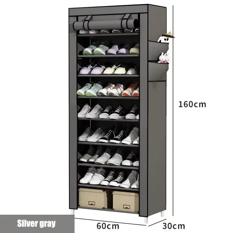 Multi-Tier Space-Saving Shoe Rack – Dustproof & Economical Cabinet for Dormitory or Home Entryway Storage