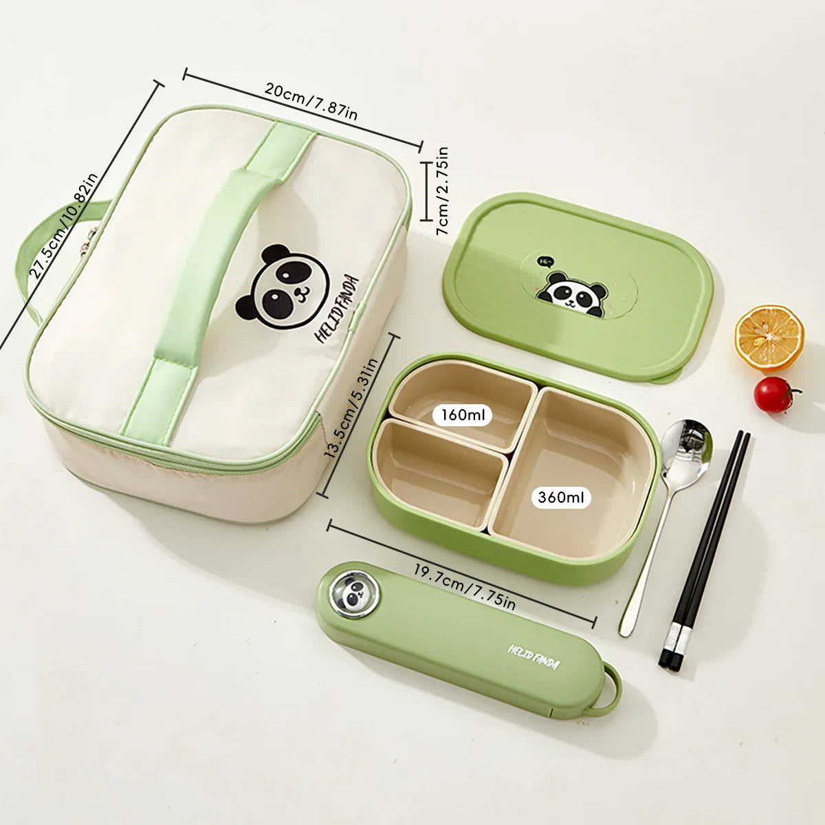 WORTHBUY 3-Grid Portable Lunch Box – Outdoor Sealed Divided Food Container, Detachable Plastic Microwave-Safe Box for Kids & Students