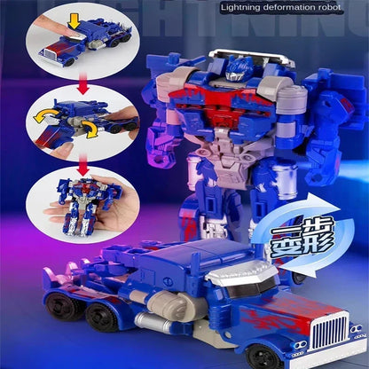 Transformation Car Anime Robot Toy – One-Step Deformation Puzzle Action Figure for Kids