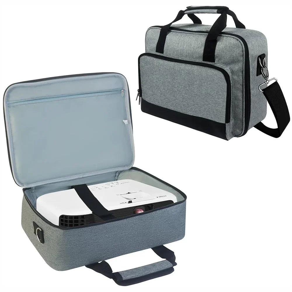 Portable Projector Travel Case – Storage Bag with Accessories Pockets for Doksmeria, Epson, BenQ & ViewSonic