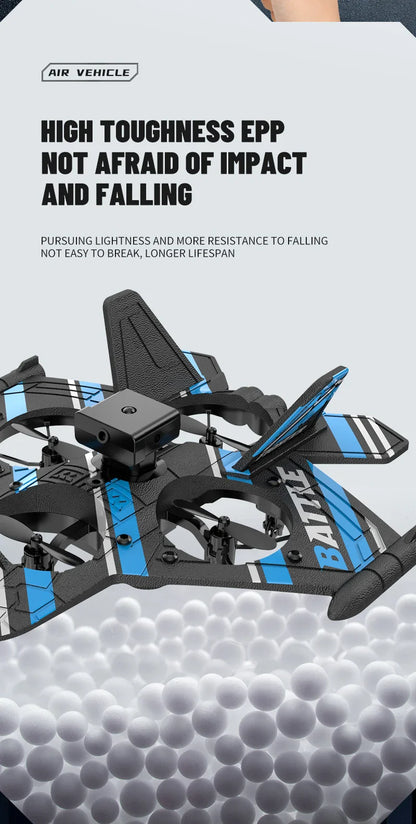 RC Plane with Camera – Remote Control Helicopter, Obstacle Avoidance, 2.4G EPP Foam Fighter Aircraft for Kids