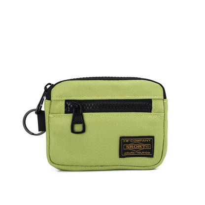 Casual Men's Canvas Coin Purse – Retro Zipper Wallet & Key Holder Small Money Bag for Youth