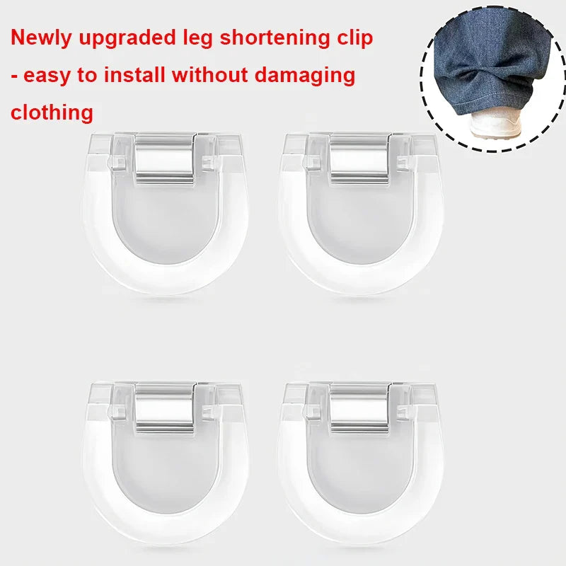 2/4/6PCS Invisible Leg Shortening Clips – Non-Slip Pants Hem Fixing Device, Seam-Free Anti-Drag Clips