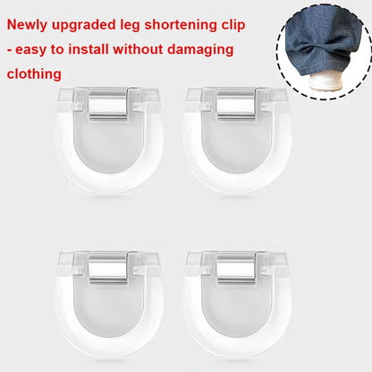 2/4/6PCS Invisible Leg Shortening Clips – Non-Slip Pants Hem Fixing Device, Seam-Free Anti-Drag Clips