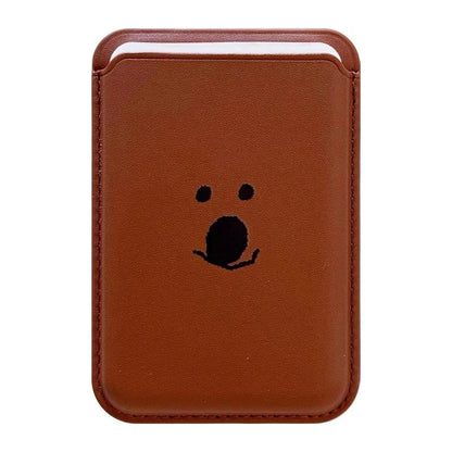 Cute Dog Cartoon Magnetic Phone Card Holder – Back Case Wallet for iPhone 15/14 with MagSafe Slot for ID & Bank Cards
