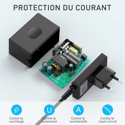 45W AC Adapter Charger for Nintendo Switch – Fast Charging for Switch Lite, Dock & Pro Controller