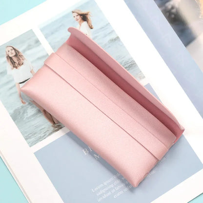 PU Leather Soft Glasses Case – Protective Pouch for Sunglasses and Reading Eyewear for Women