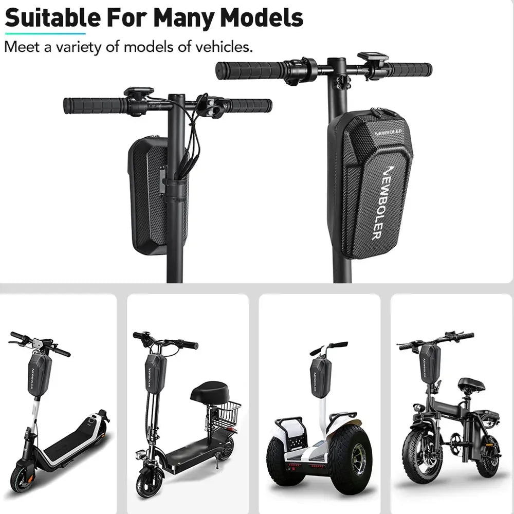 NEWBOLER Electric Scooter Front Bag - 5L Water-Resistant Handlebar Storage, Quick Release EVA, Universal Fit for Xiaomi Scooters