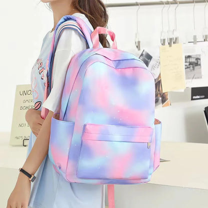 3Pcs Lilo & Stitch School Backpack Set – Colorful Cartoon Bookbag with Lunch Bag for Kids & Teens