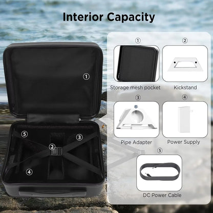 Starlink Mini Kit Hard Waterproof Carrying Case — Anti-Scratch Travel & Luggage Protection Bag