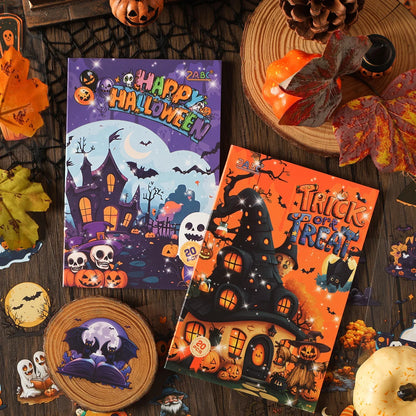 Halloween Sticker Book - Decorative Scrapbooking Stickers for Diaries, Albums & Stationery