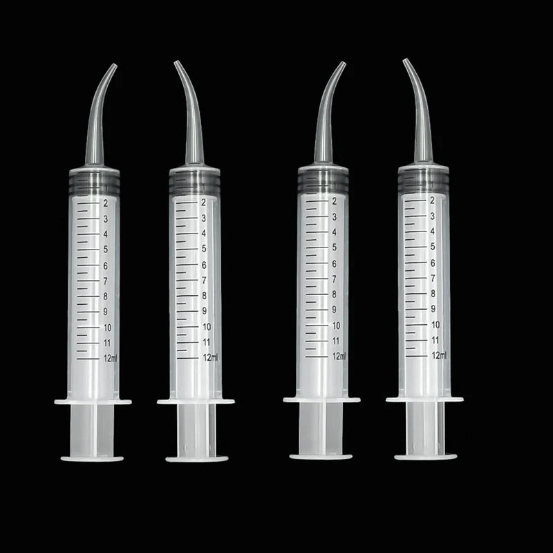 Elbow Syringe Bird Feeding Tool - 12ml Needleless Plastic Medicine Feeder for Pigeon Chick Hand Feeding