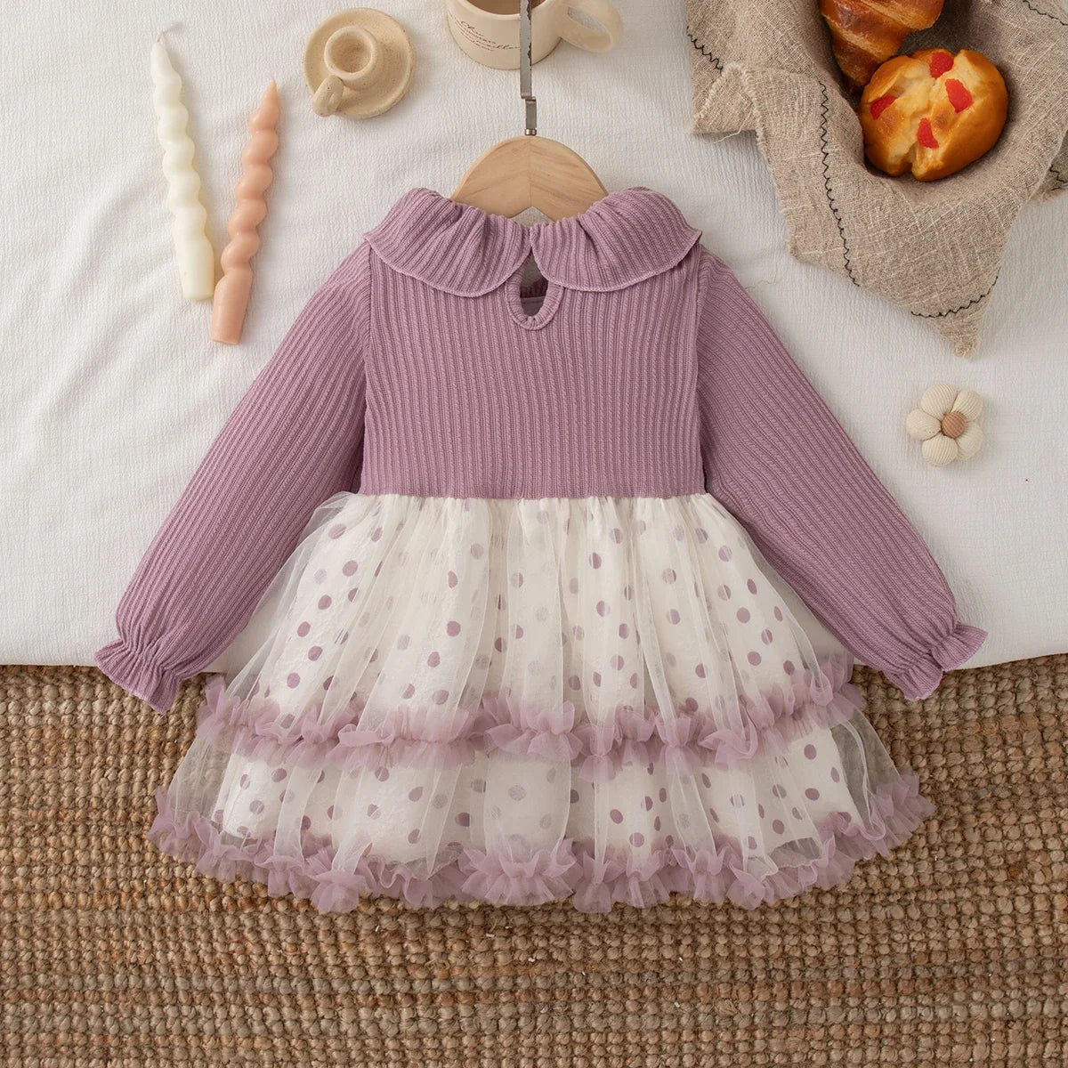 Baby Girl Polka Dot Party Dress - Cute Christmas Dress for Infants & Toddlers 6 Months–3 Years