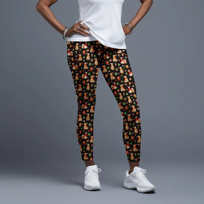 LETSFIND Women High Waist Winter Fitness Leggings, 3D Christmas Print Full Length Stretch Yoga & Casual Trousers