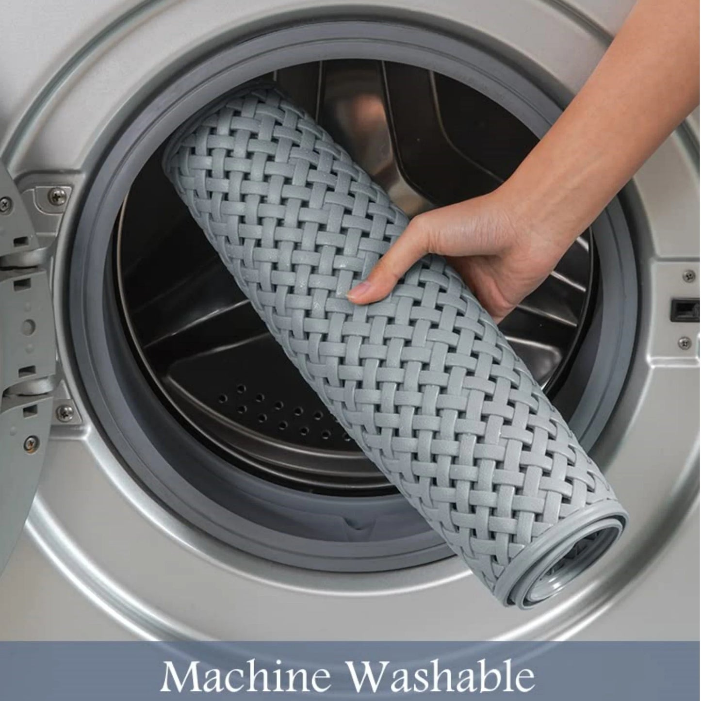 Non-Slip Bath Mat with Suction Cup, Drain Hole, and Soft Machine-Washable Design - Ideal for Children's Safety in the Shower