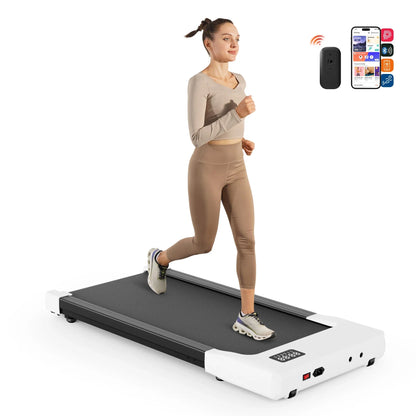 2-in-1 Walking Pad Under Desk Treadmill – Portable 2.5HP Home & Office Treadmill with Remote Control and LED Display
