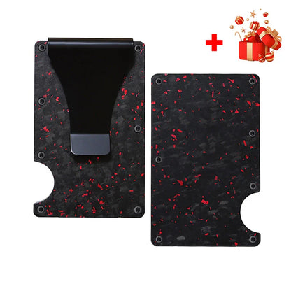 RFID Carbon Fiber Minimalist Slim Wallet for Men - Luxury Credit Card Holder Carteira Cartera Tarjetero Hombre