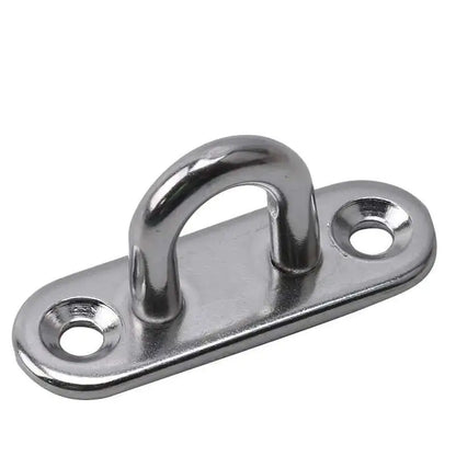 304 Marine Grade Stainless Steel Oval Eye Deck Buckle Staple Set – M5 M6 M8 Fasteners for Boat Shade Sail Mounting