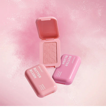 Professional Makeup Powder Blush - 12HR Wear, Vegan Formula, Pink Cream Blusher Palette for Face Cosmetics