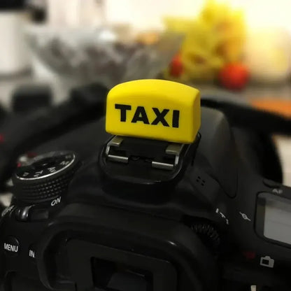 Cartoon Taxi Camera Hot Shoe Cover - Protective Accessory for Sony, Canon, Nikon, Olympus, Panasonic, Pentax Cameras
