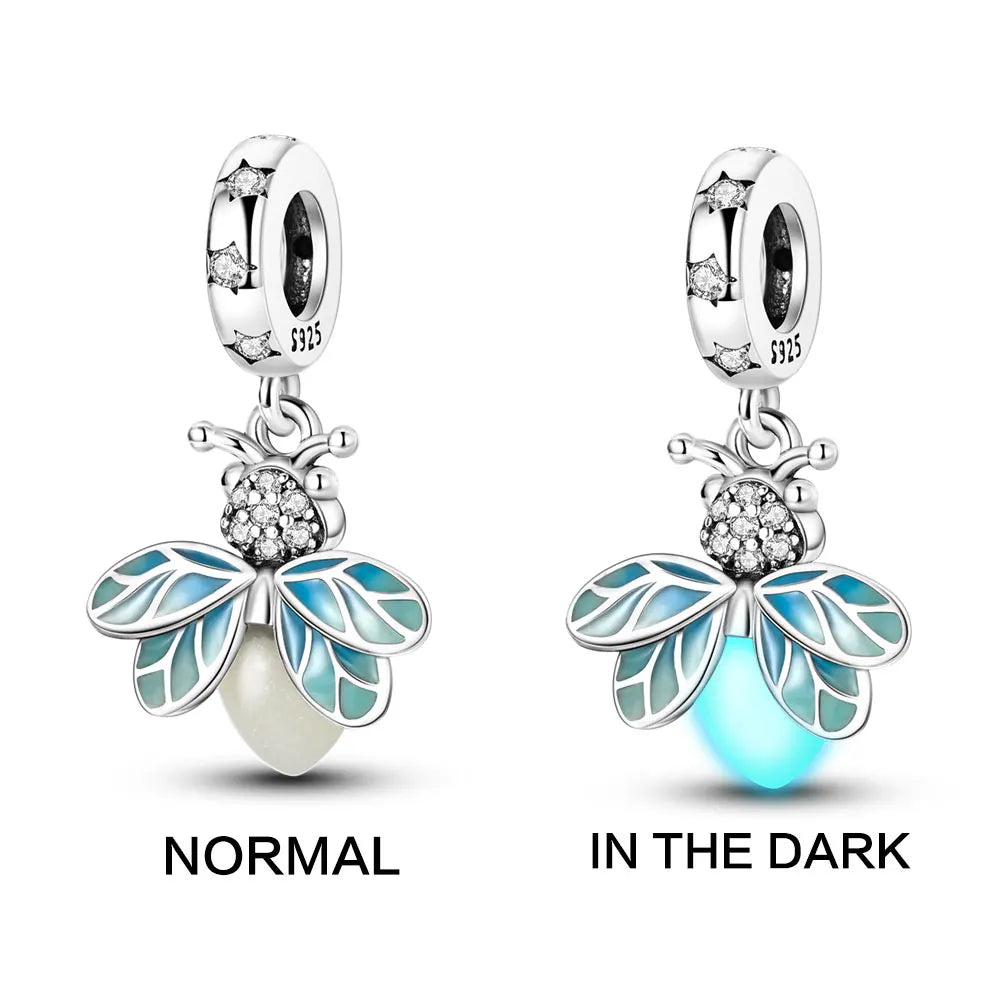 925 Sterling Silver Robot & Sea Turtle Charms Pendant — Moon Bead Bracelet Accessory, DIY Fashion Jewelry Gift for Women