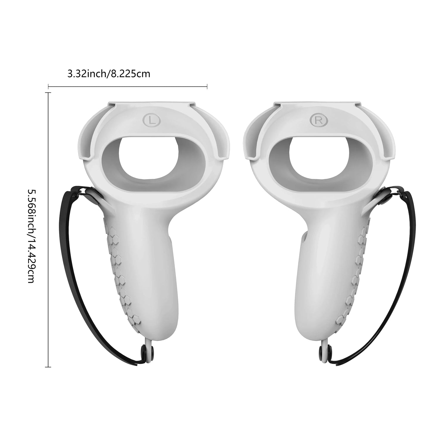 HUNDAI Oculus Quest 2 Silicone Controller Cover — Protective VR Touch Grip with Knuckle Strap