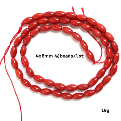 Natural Cylindrical Coral Beads – Irregular Loose Jewelry Making Beads for DIY Bracelets, Necklaces & Charm Accessories