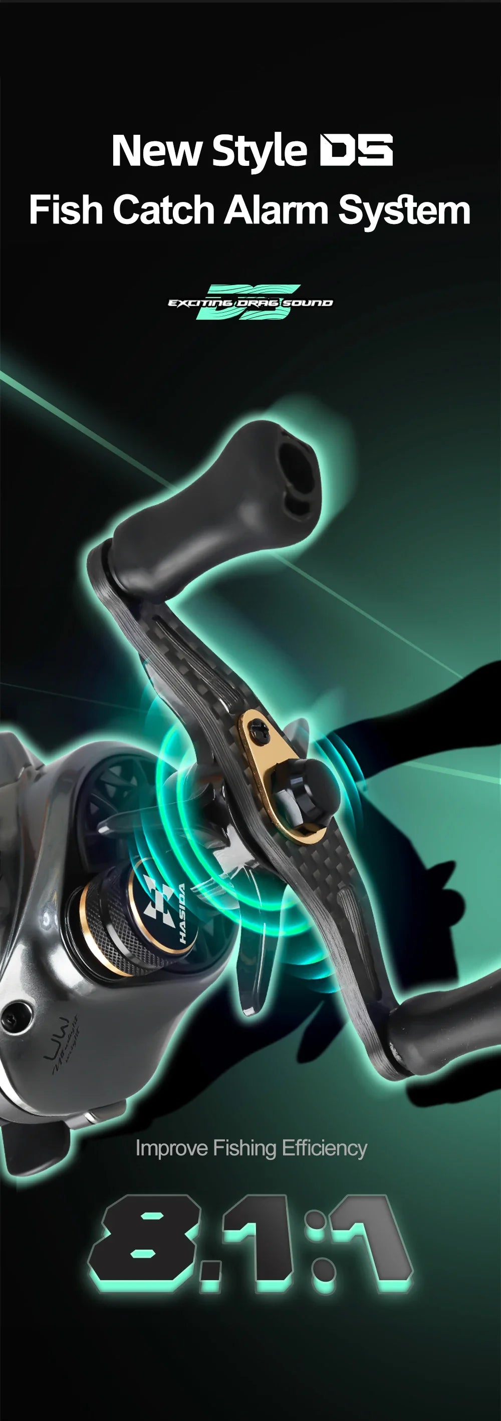 Histar Aurora AIR BFS Baitcasting Reel – Light Lure AT7 Aluminum Spool, 115G UL, 3D Dynamic Magnetic Braking System