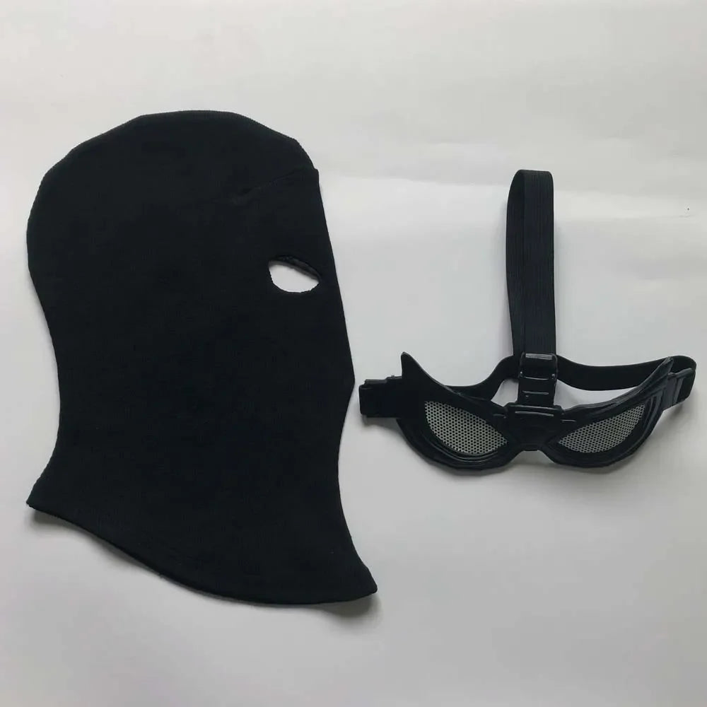 Superhero Spider Mask Cosplay Stealth Suit Helmet – Black Halloween Costume Prop for Masquerade Parties and Roleplay Events