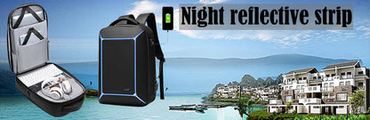 LED Locomotive Laptop Backpack — Business Travel & Outdoor Cycling Backpack with Display Screen, Unisex