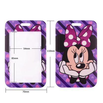 Mickey Minnie Lanyard Strap for Keys – ID Badge Holder, Keychain, Card Pass, Phone Charm Accessory