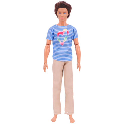 1/6 Boyfriend Doll Clothes Set — High-Quality Sparkling Top & Pants with Wool Hat for Ken Dolls