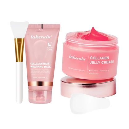 Collagen Jelly Cream – Hydrolyzed Overnight Peel-Off Facial Mask for Hydration & Firming