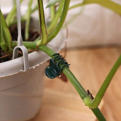 100pcs Garden Plant Clips: Plastic Support for Orchid Stems, Vine, Vegetables, Flowers - Ideal for Tying, Bundling, and Clamping Garden Branches