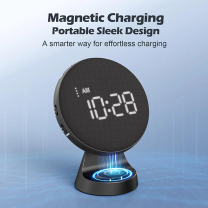 Awakening Vibrating Alarm Clock – Loud Bed Shaker for Heavy Sleepers & Hearing Impaired, Wireless Magnetic Charging