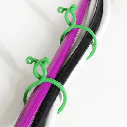 Plastic Garden Vine Strapping Clips - 20/50/100Pcs Tie Plant Bundled Buckle Ring Holder for Tomato Plants and Garden Support
