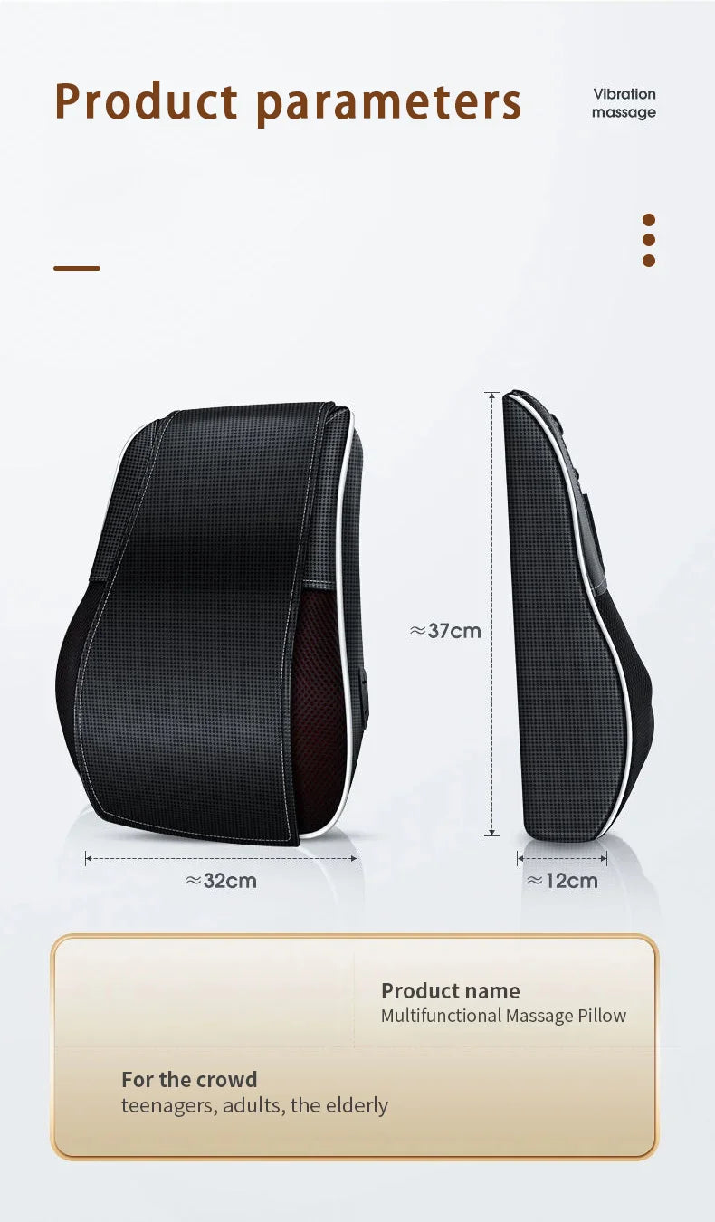 Electric Shiatsu Neck & Back Massager Pillow with Heating & Vibration – Manufacturer Direct Cervical Traction Body Massager for Car